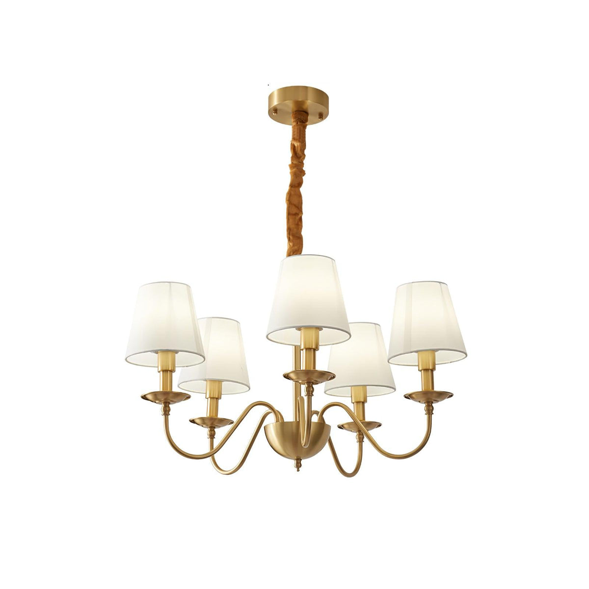 Lustre Absinthe en laiton et tissu – vue 26