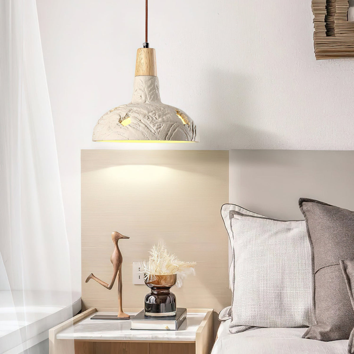 Suspension Oriel en bois et fer – vue 12