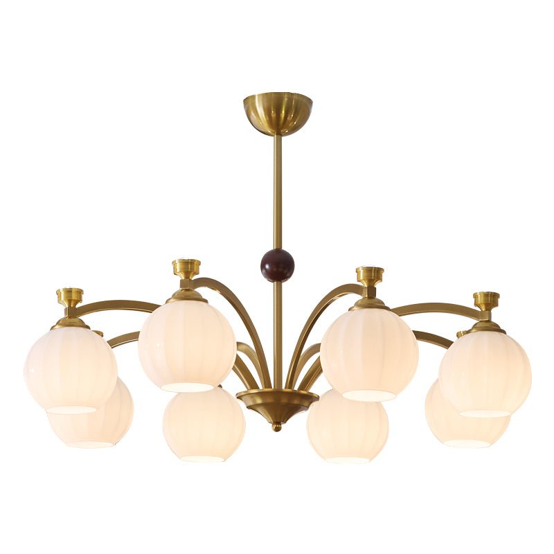 Lustre Genêt en verre et bois – vue 31