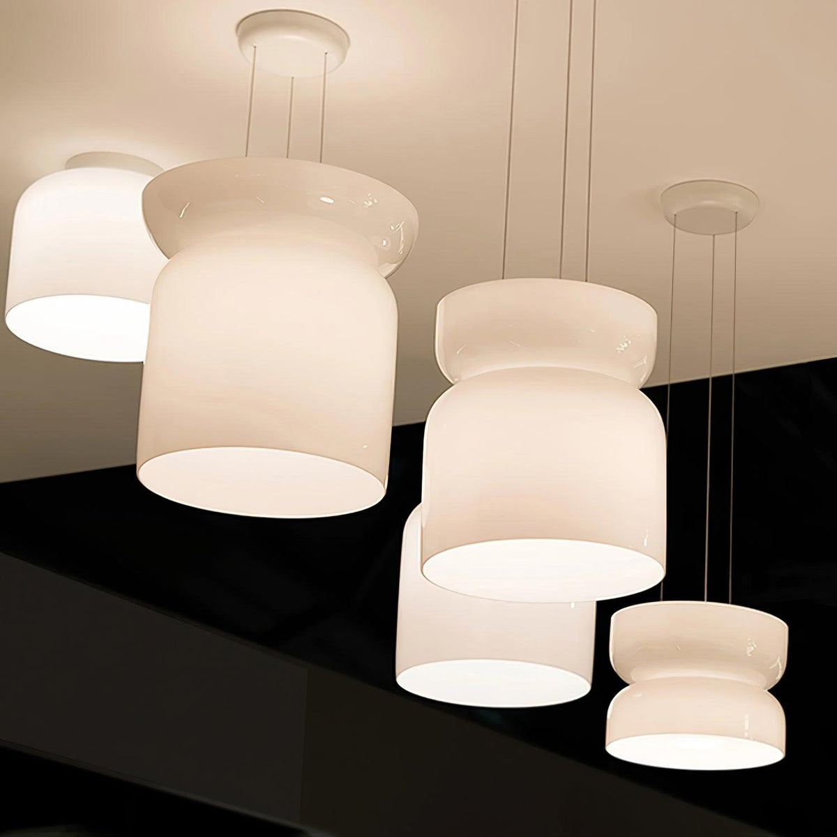 Suspension Fugue en verre et métal – vue 35