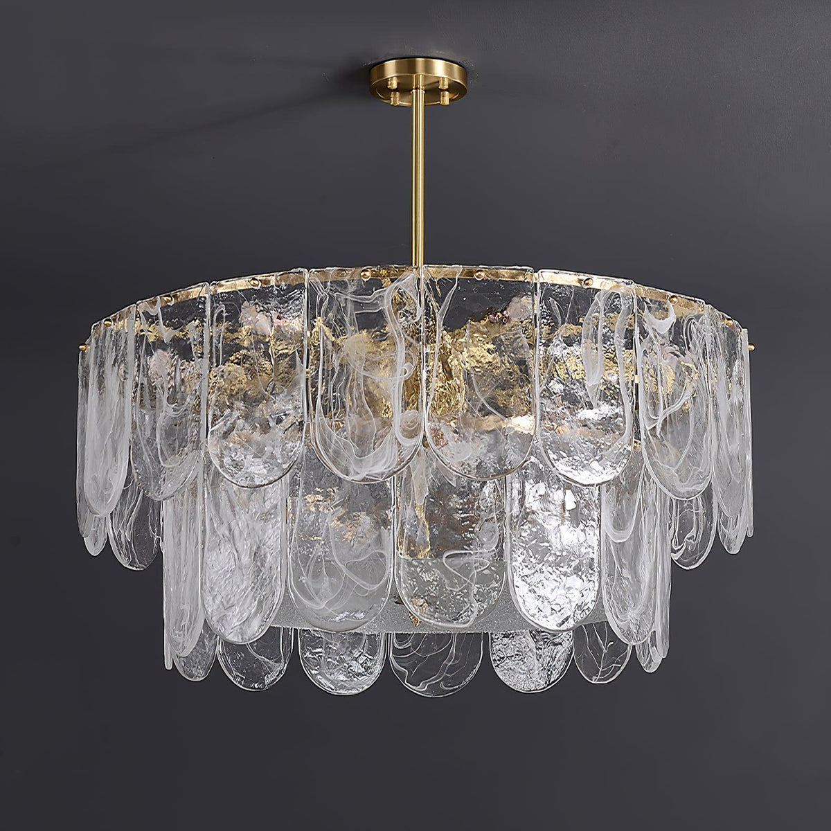 Lustre Camargue en verre et fer – vue 24