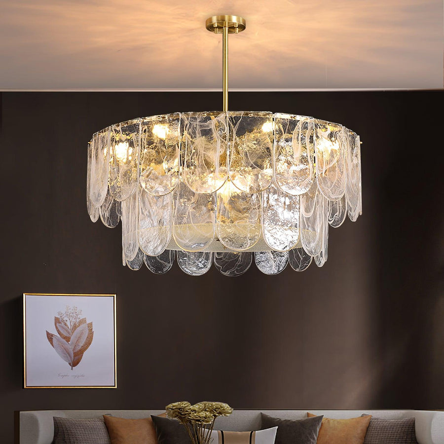 Lustre Camargue en verre et fer – vue 4