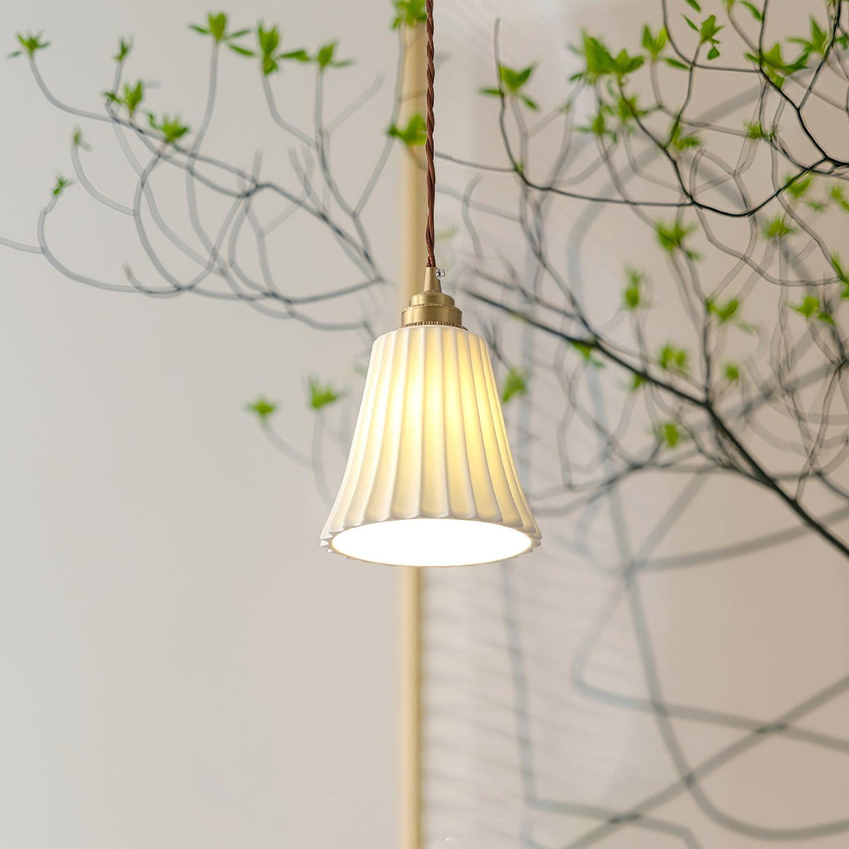 Suspension Arielle en céramique et laiton – vue 15