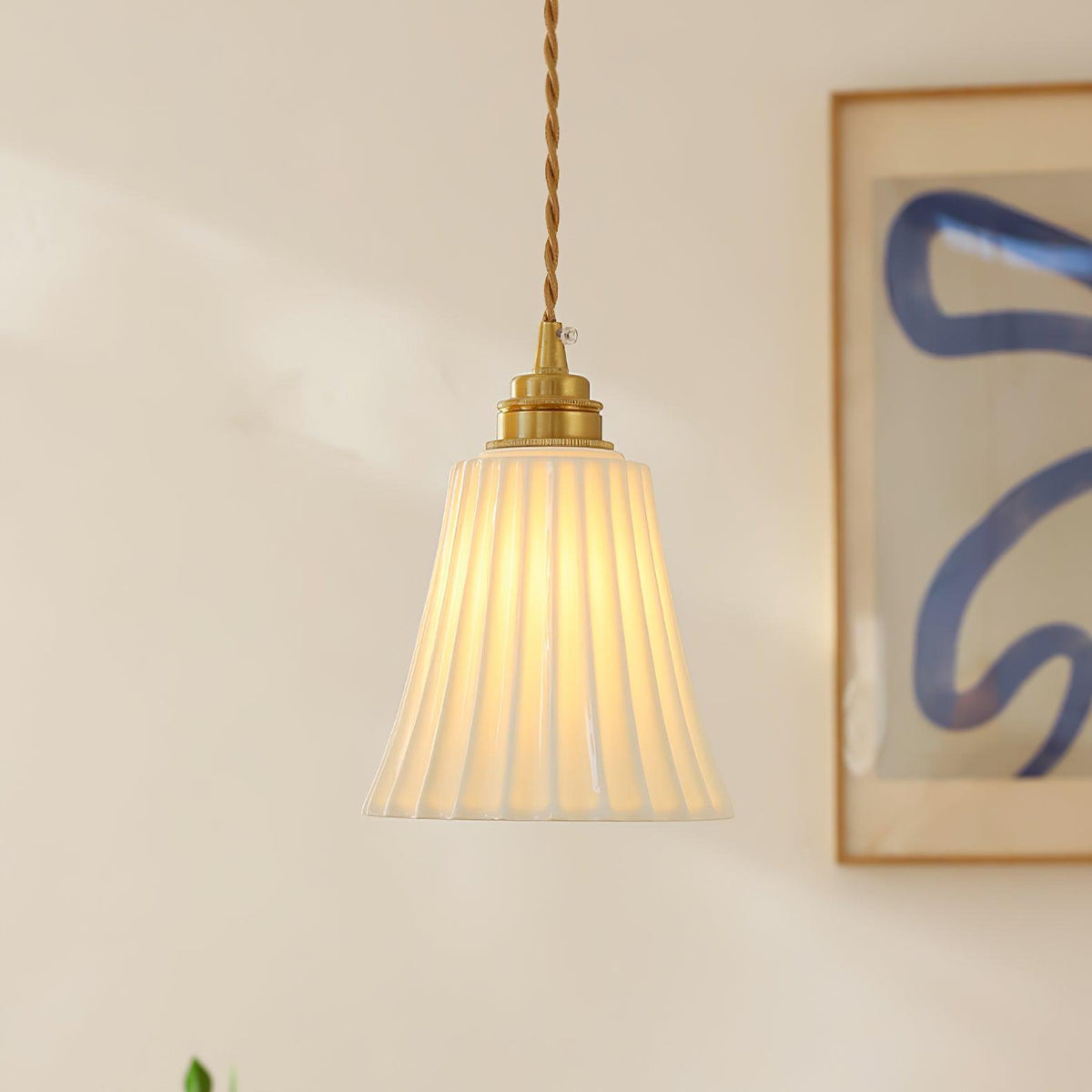 Suspension Arielle en céramique et laiton – vue 22