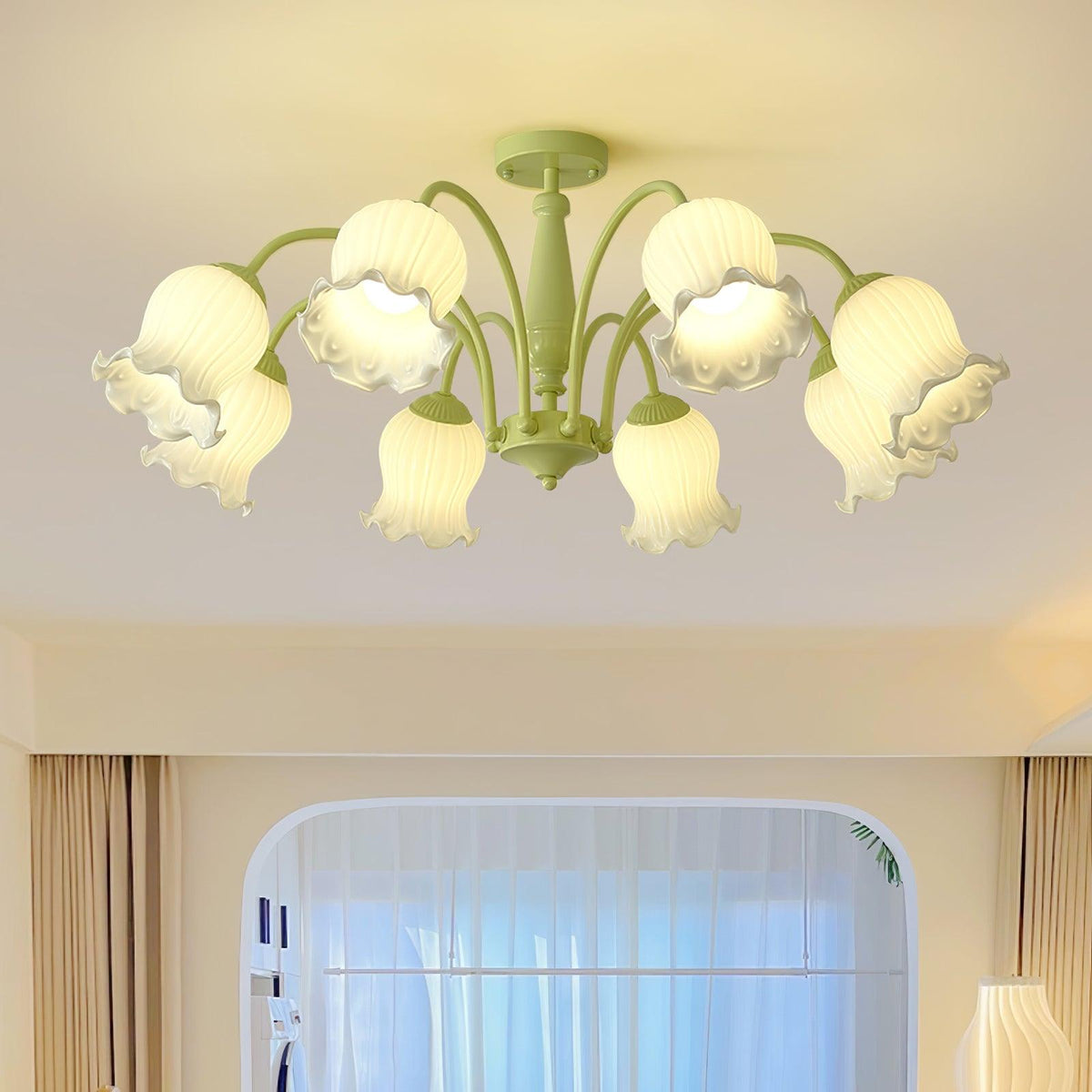 Lustre Bouquet en verre et résine – vue 23