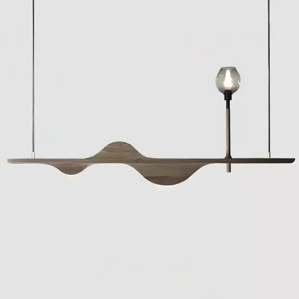 Lustre Pomone en bois et verre – vue 12