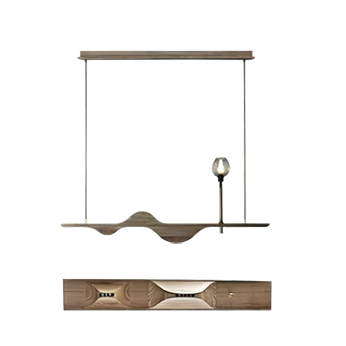 Lustre Pomone en bois et verre – vue 13