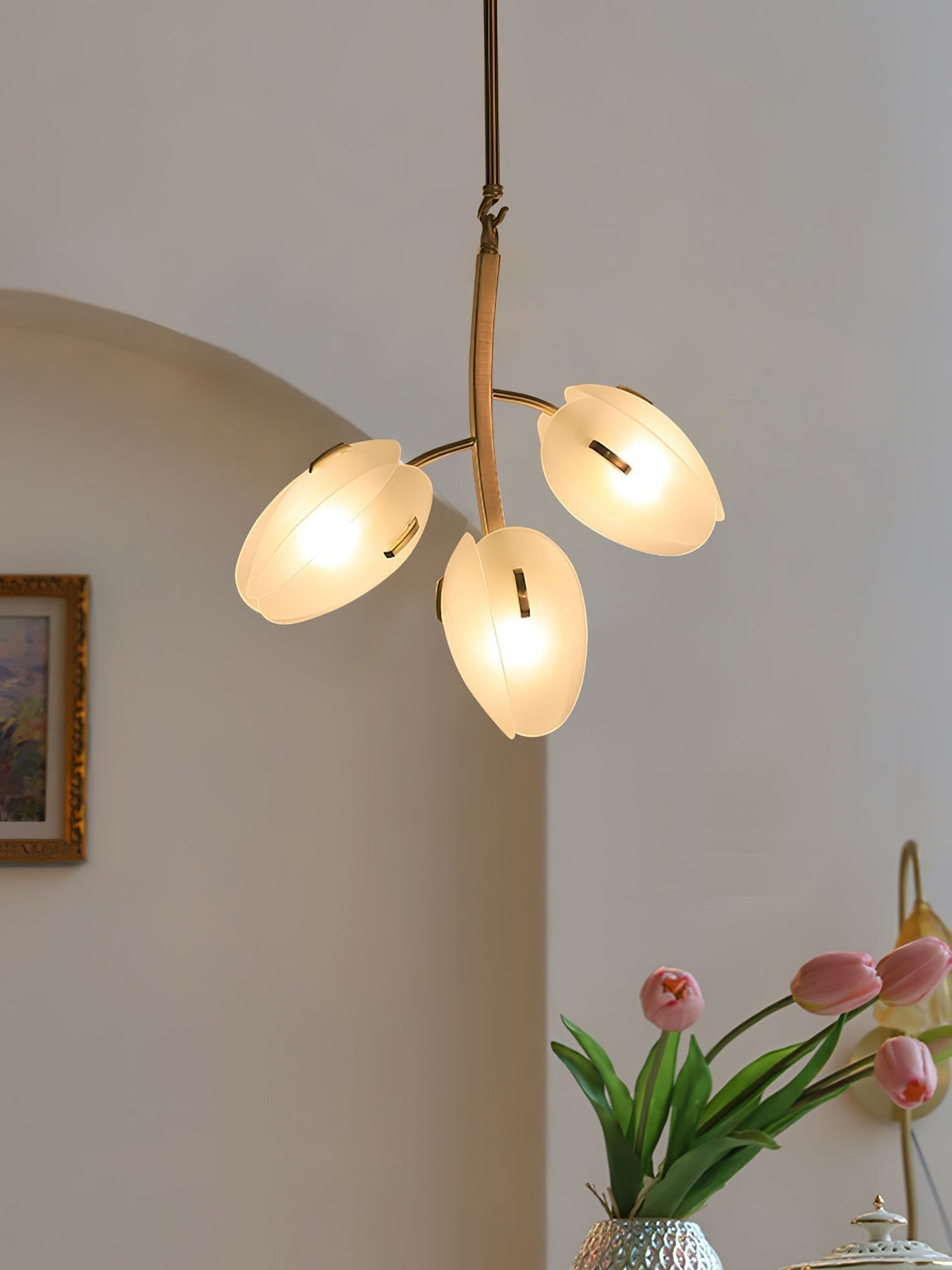 Lustre Anthracite en verre et métal – vue 15