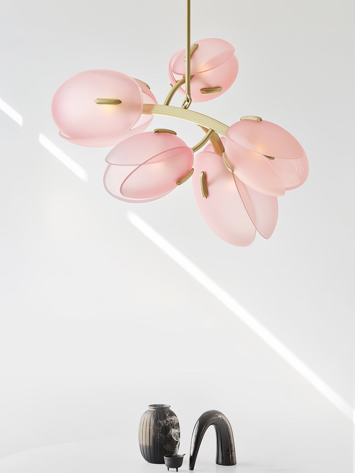 Lustre Anthracite en verre et métal – vue 40