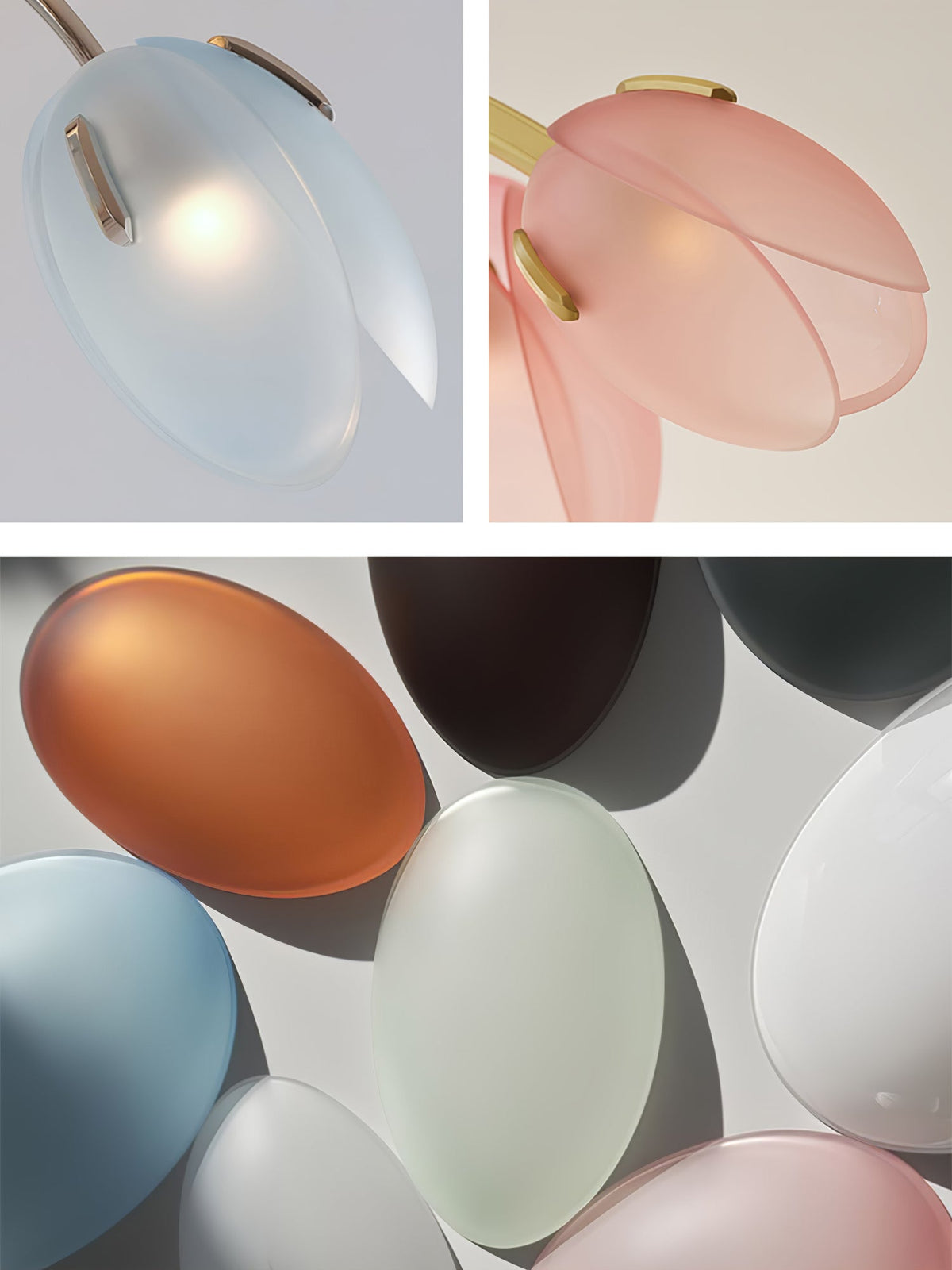 Lustre Anthracite en verre et métal – vue 19