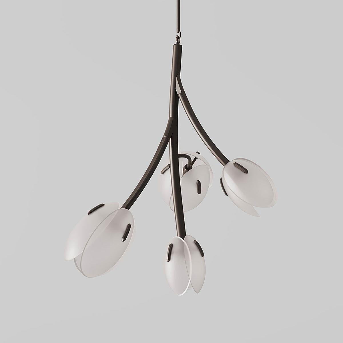 Lustre Anthracite en verre et métal – vue 20