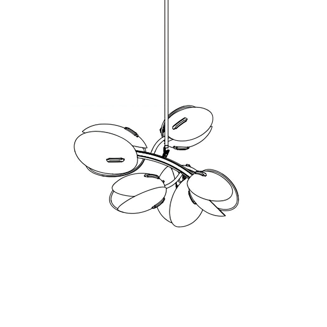 Lustre Anthracite en verre et métal – vue 60