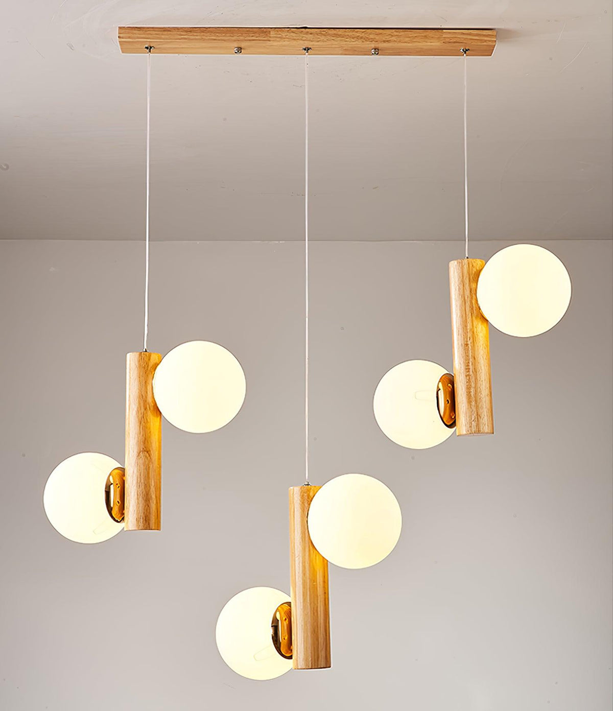 Suspension Yeuse en bois et verre – vue 22