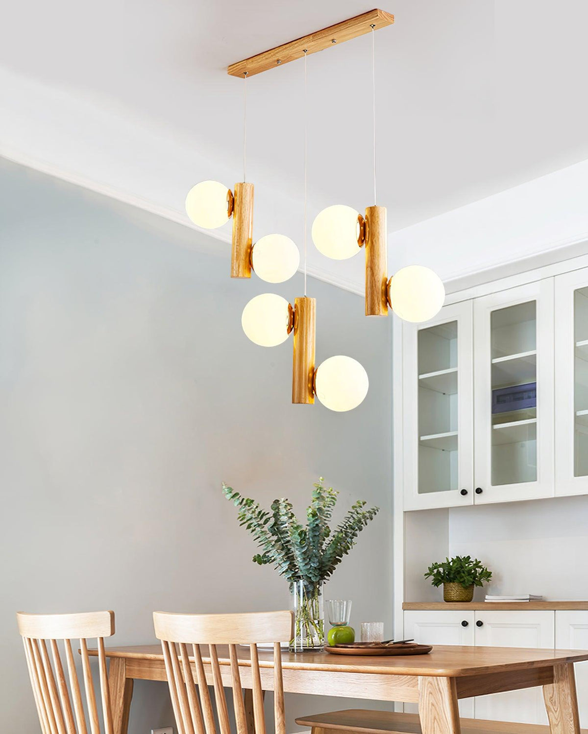 Suspension Yeuse en bois et verre – vue 17
