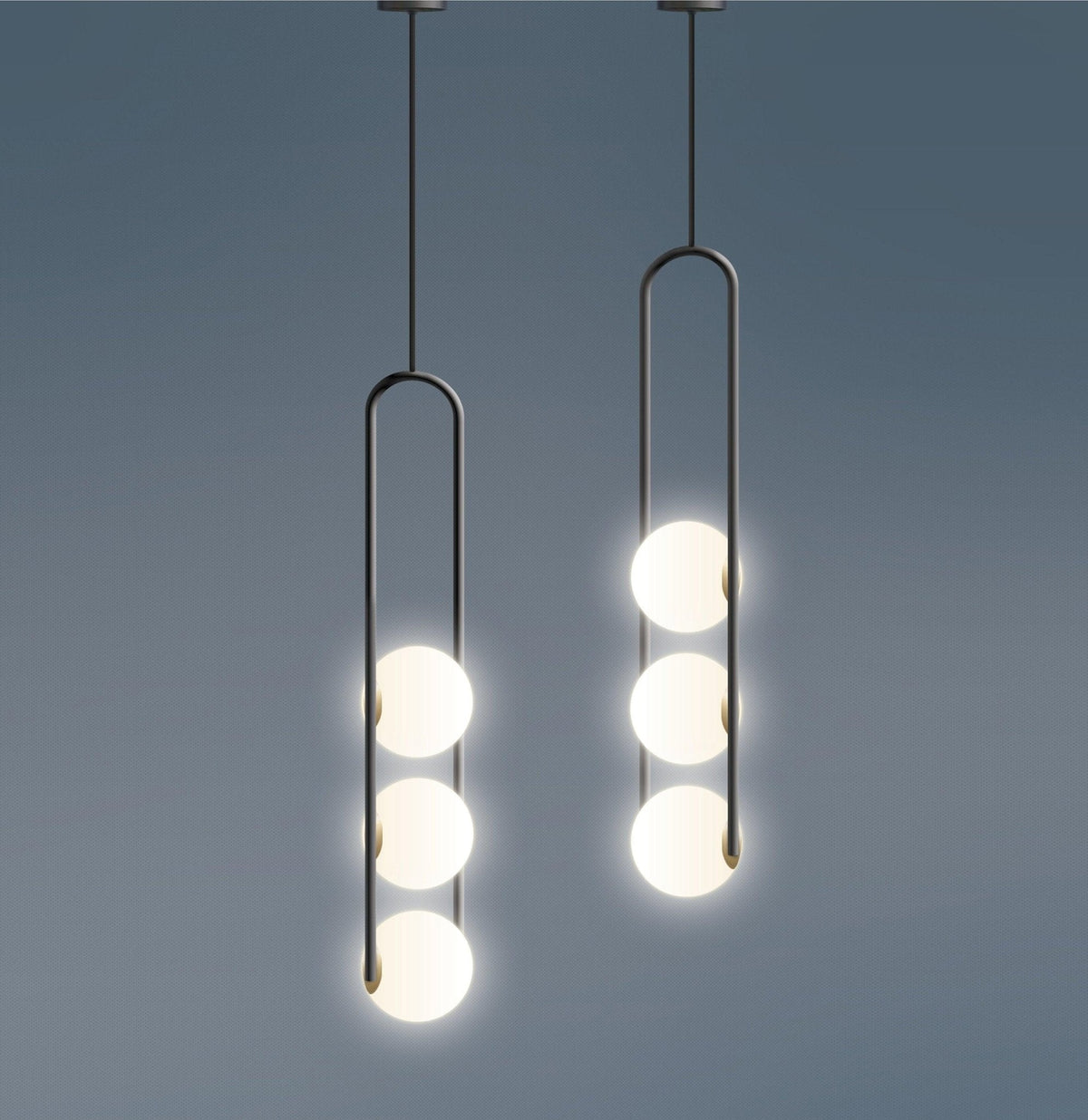 Suspension Musette en verre et fer – vue 14
