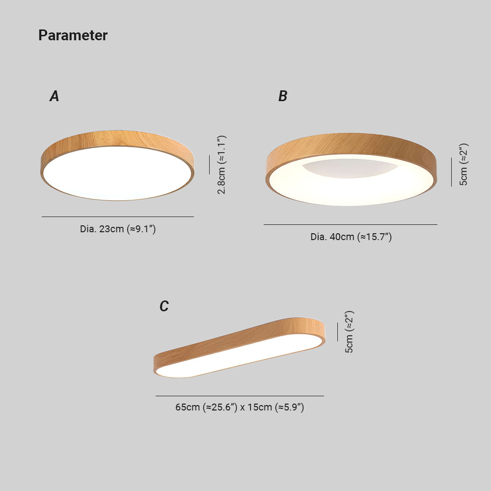 Plafonnier Fronde en bois et métal – vue 20