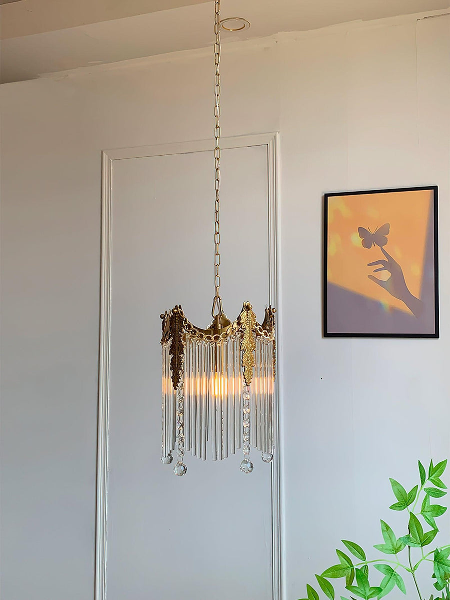 Suspension Phébus en verre et fer – vue 3