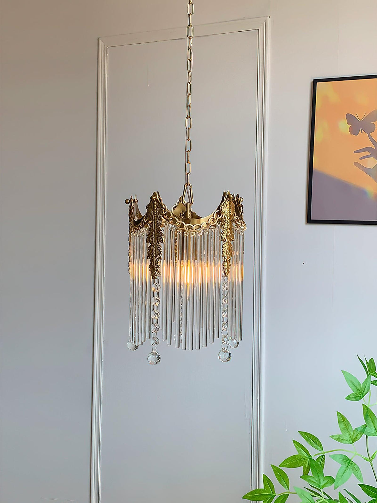 Suspension Phébus en verre et fer – vue 21