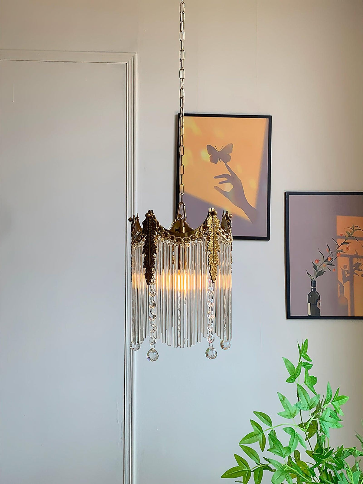 Suspension Phébus en verre et fer – vue 23