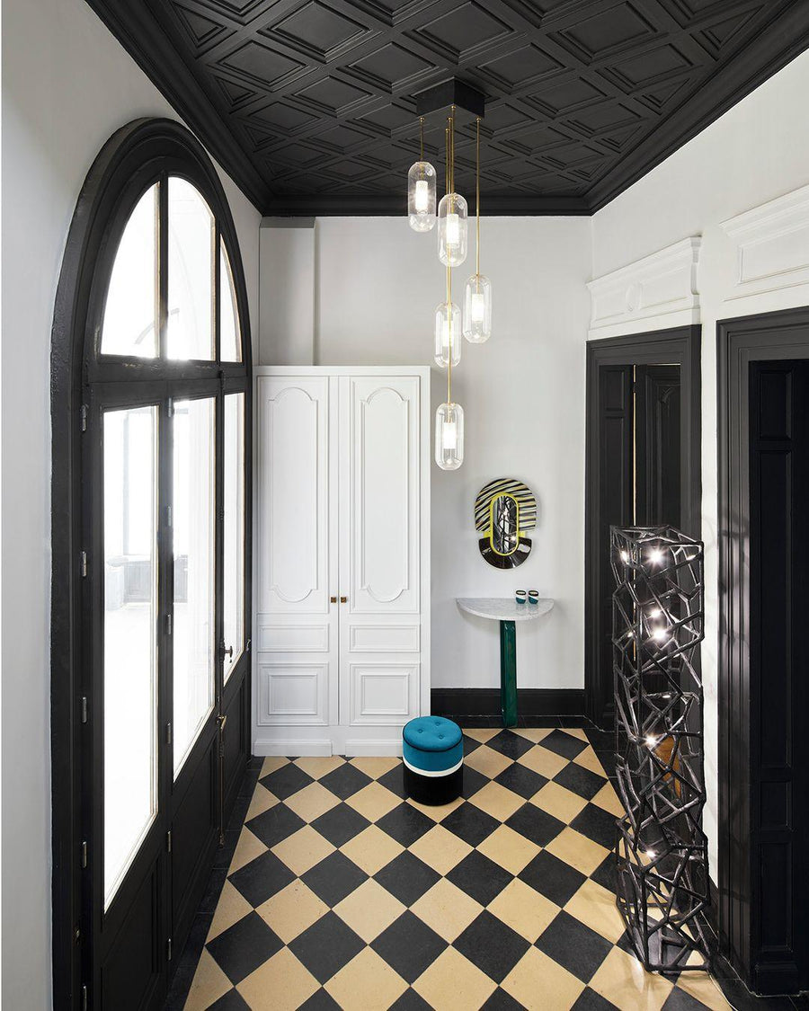 Suspension Ursule en verre et laiton – vue 5