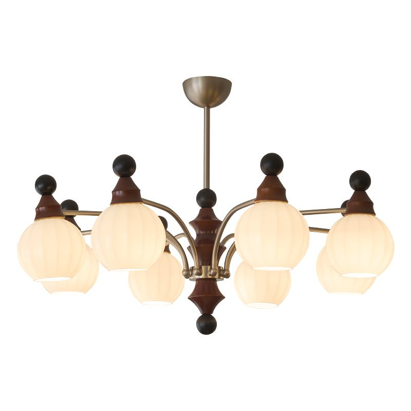 Lustre Rayon en bois et verre – vue 18