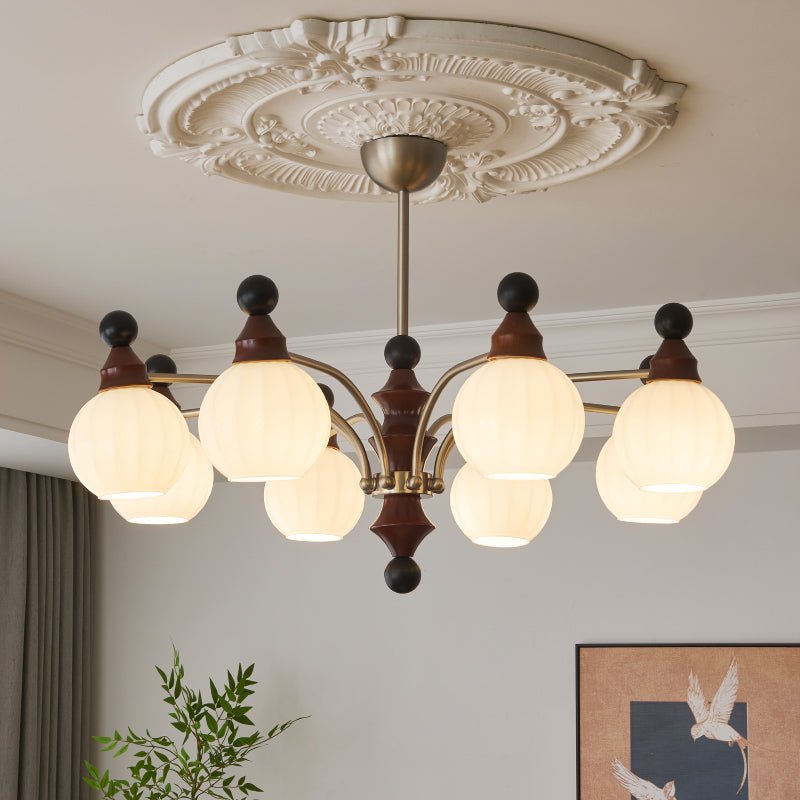 Lustre Rayon en bois et verre – vue 32