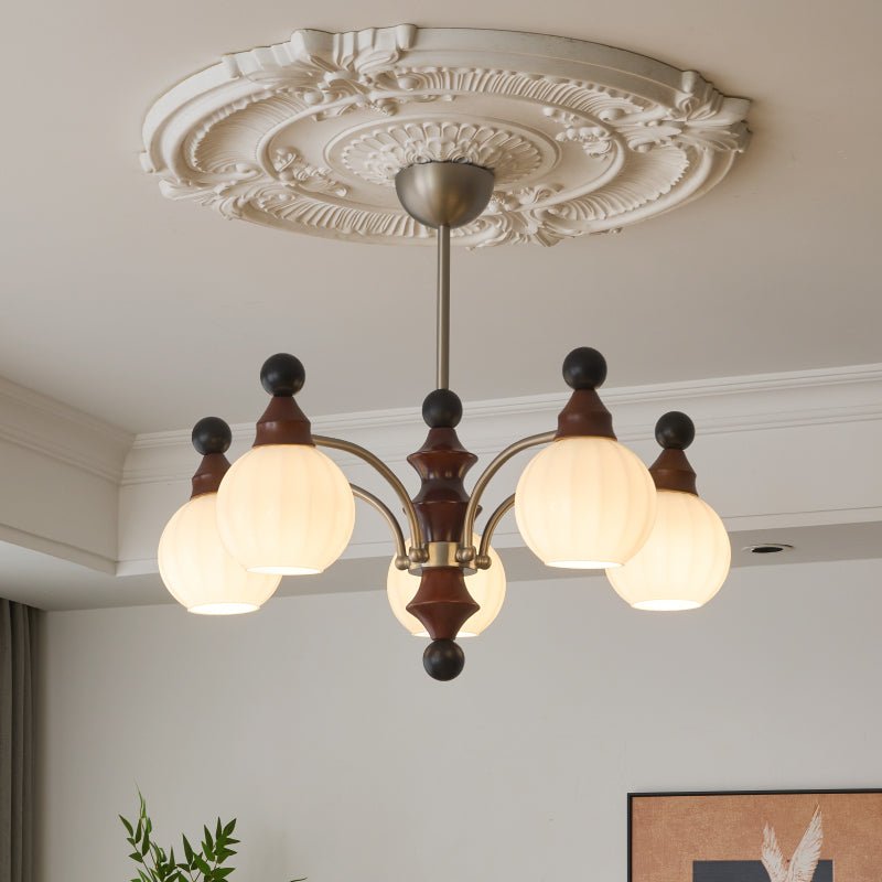 Lustre Rayon en bois et verre – vue 33