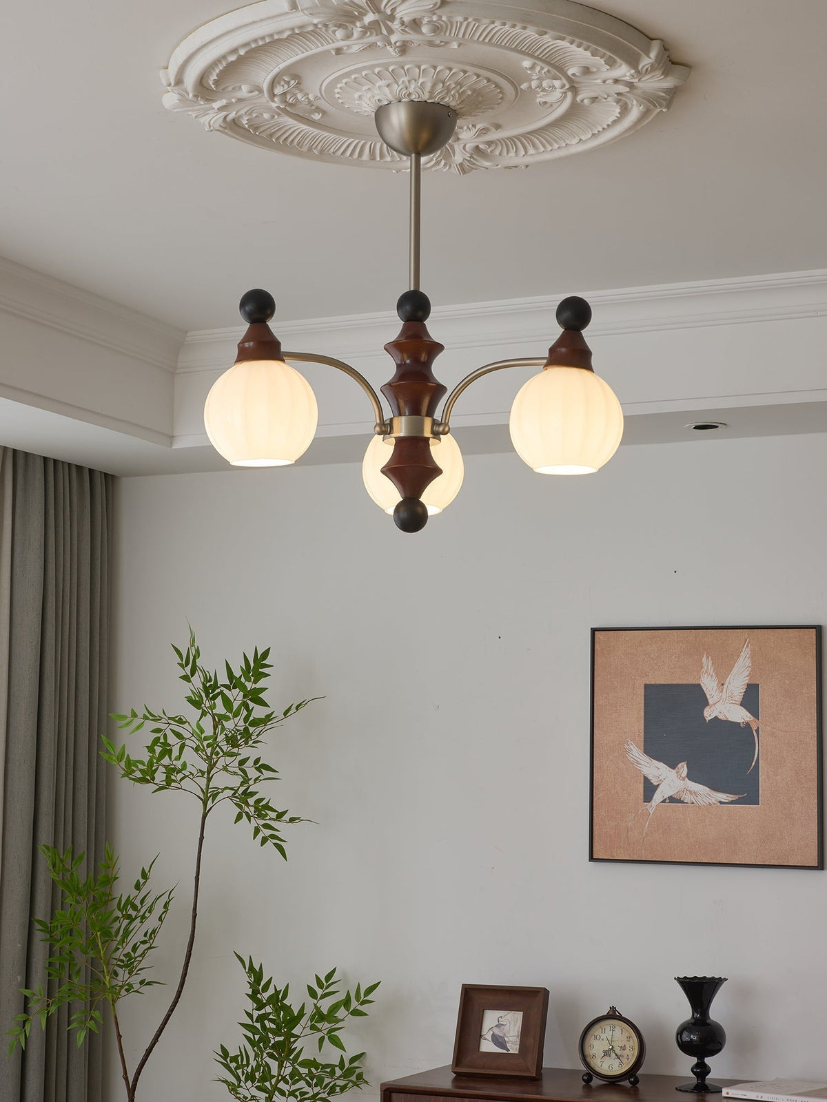 Lustre Rayon en bois et verre – vue 40