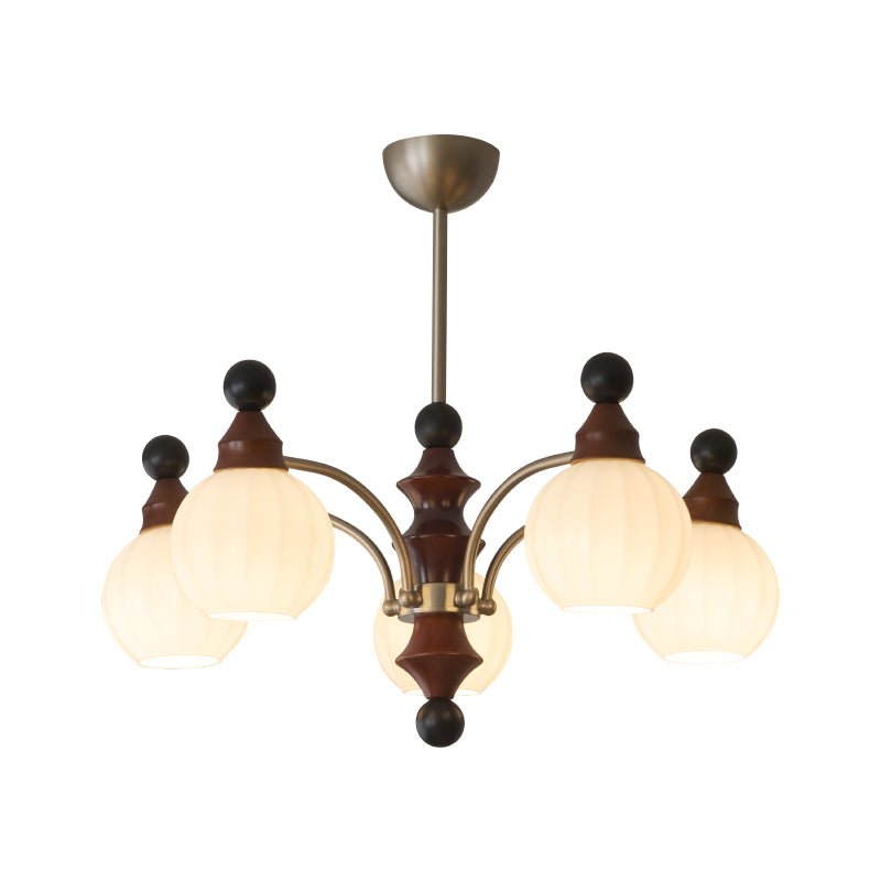 Lustre Rayon en bois et verre – vue 27