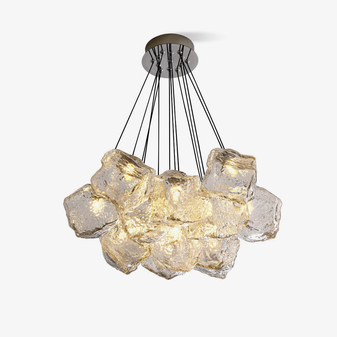 Lustre Noria en verre et fer – vue 6