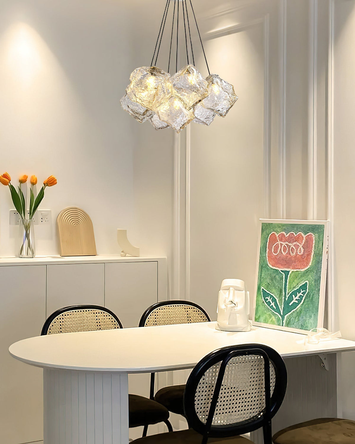 Lustre Noria en verre et fer – vue 8