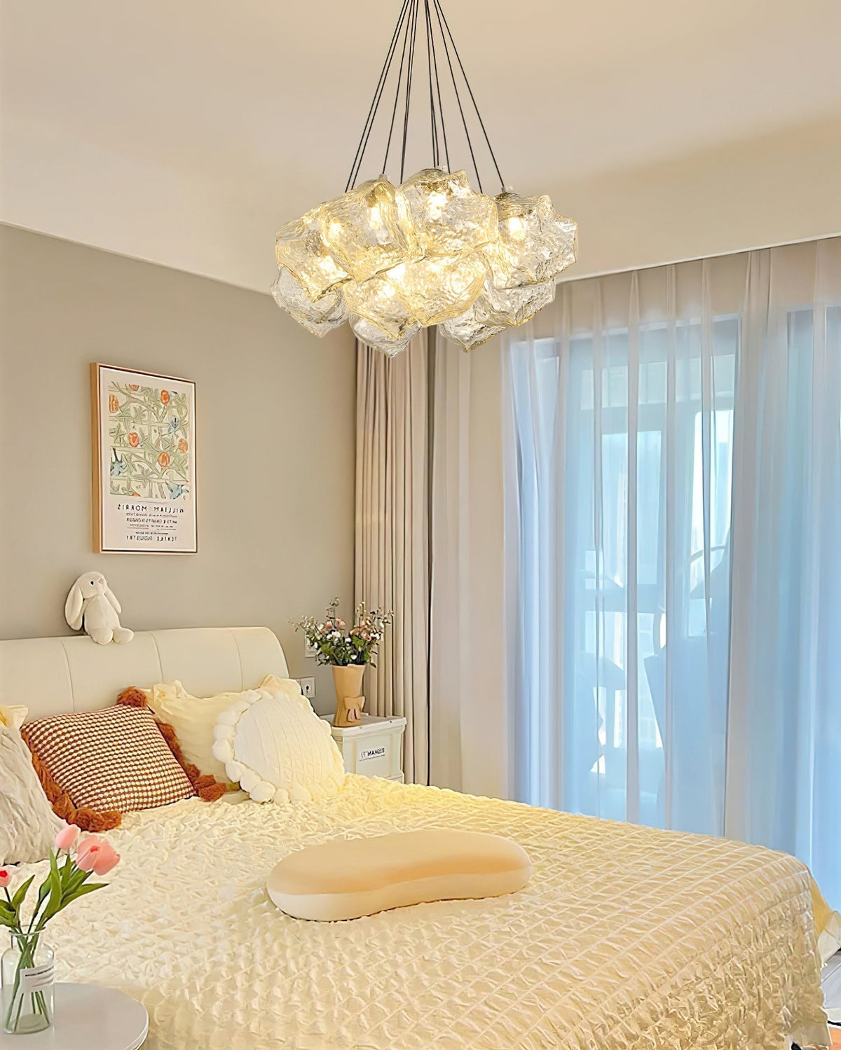 Lustre Noria en verre et fer – vue 9