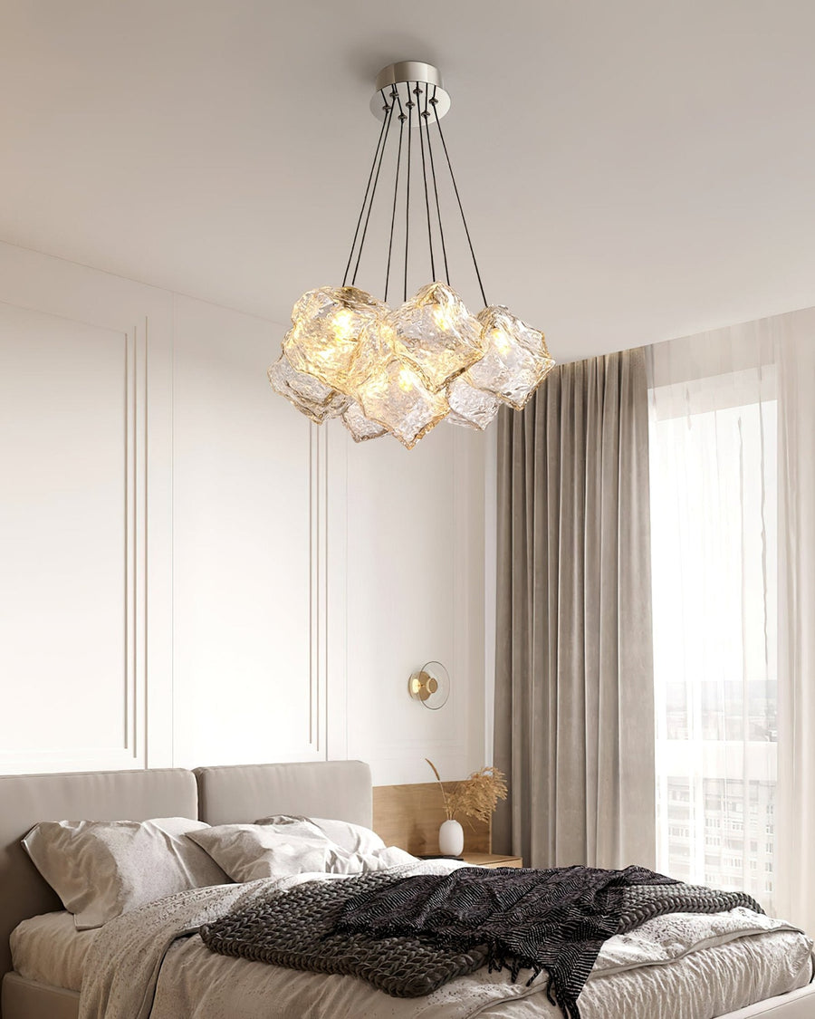 Lustre Noria en verre et fer – vue 3