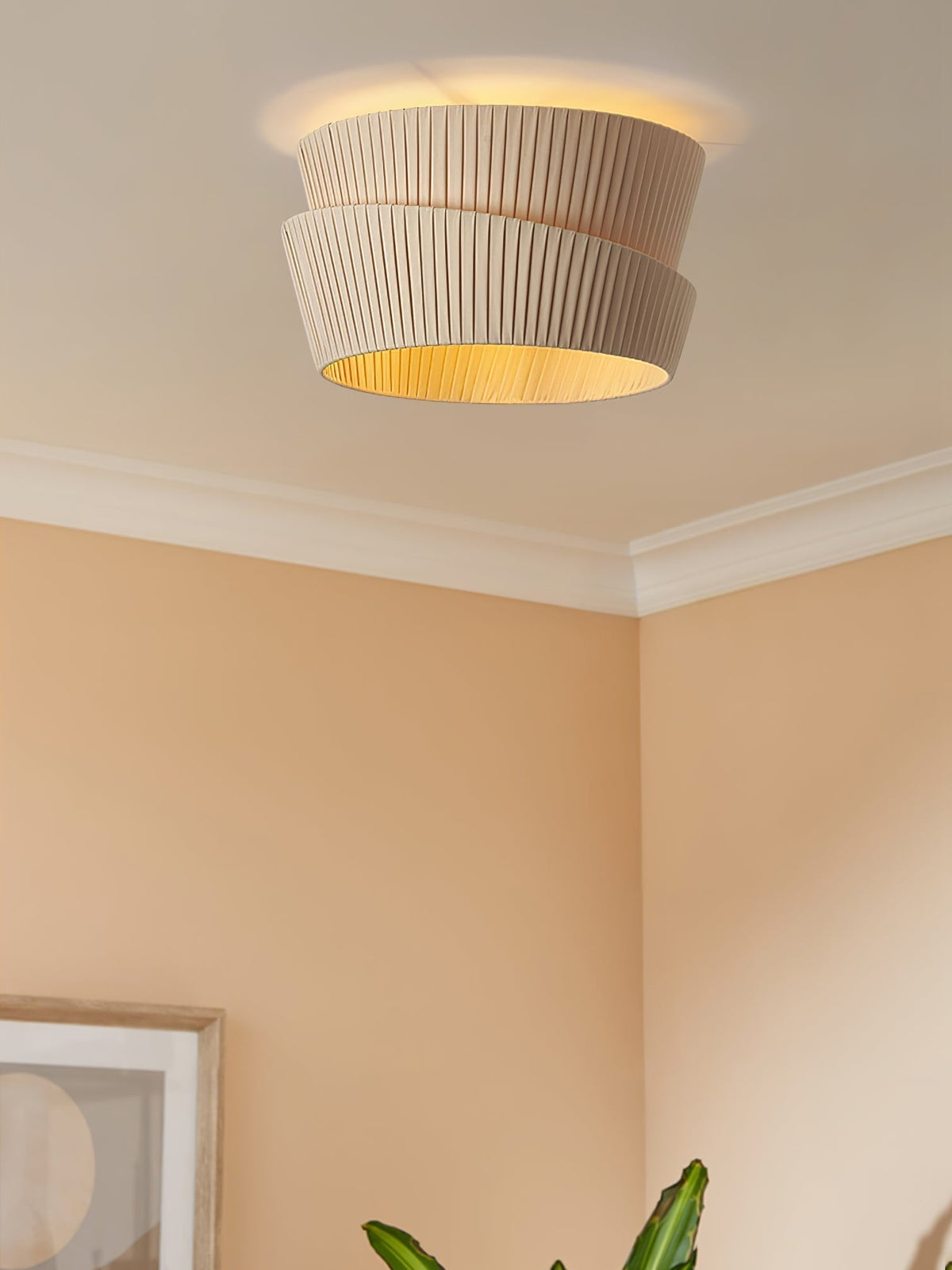 Plafonnier Escarboucle en tissu et fer – vue 9