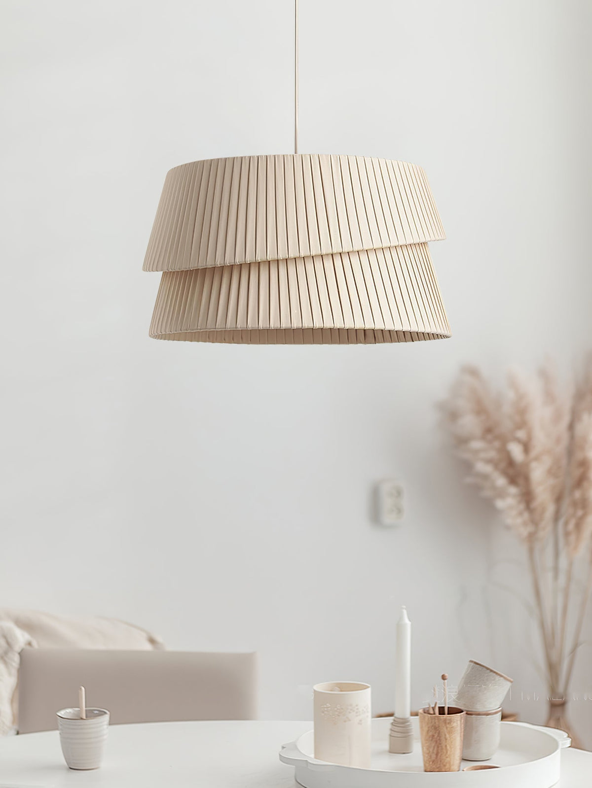 Suspension Tilleul en tissu et fer – vue 4