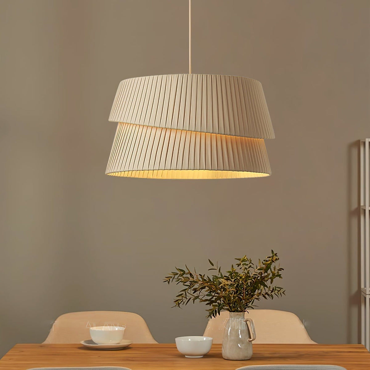 Suspension Tilleul en tissu et fer – vue 5
