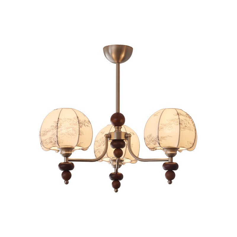 Lustre Romance en bois et tissu – vue 14