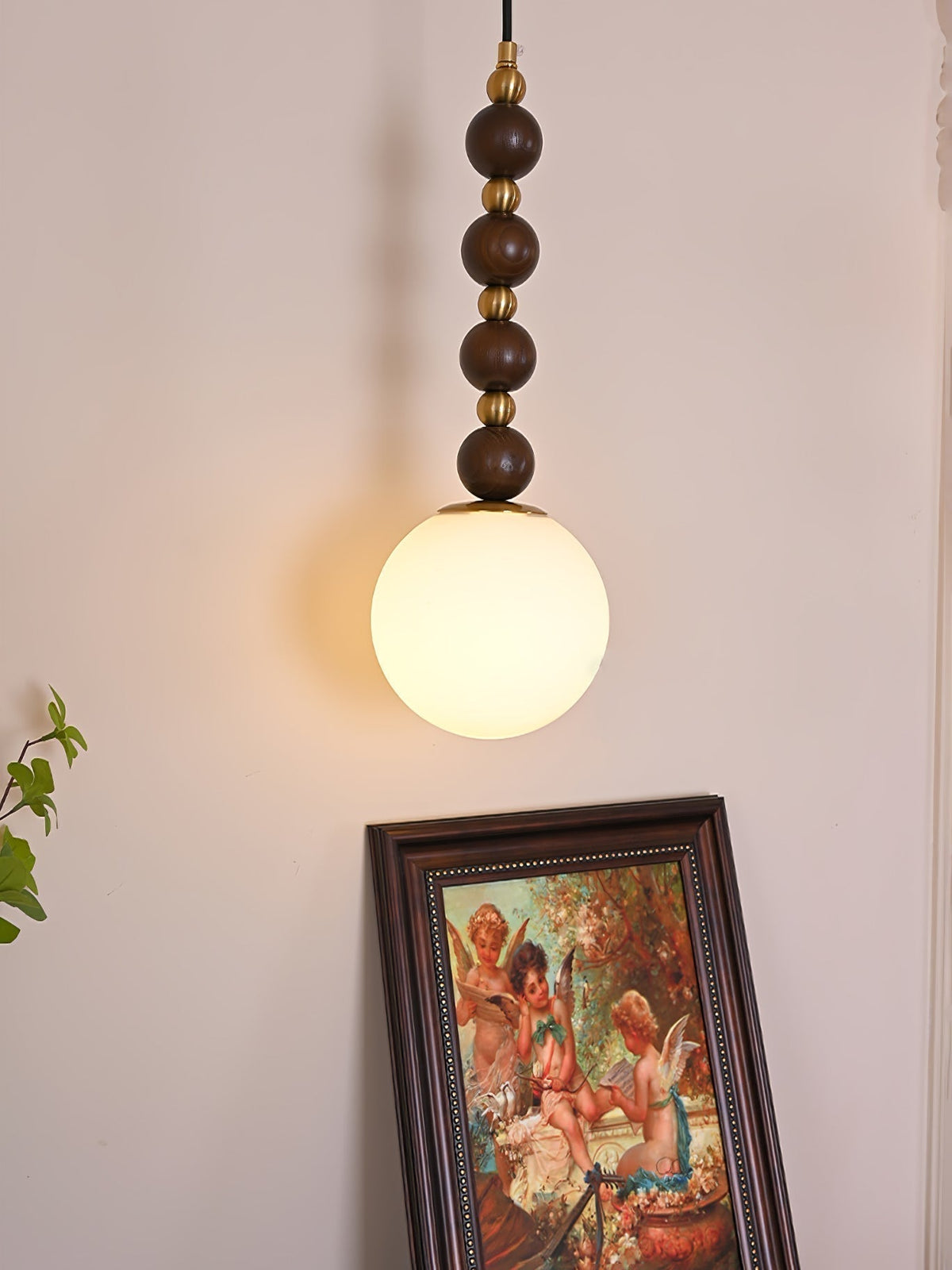 Suspension Hameau en bois et verre – vue 8