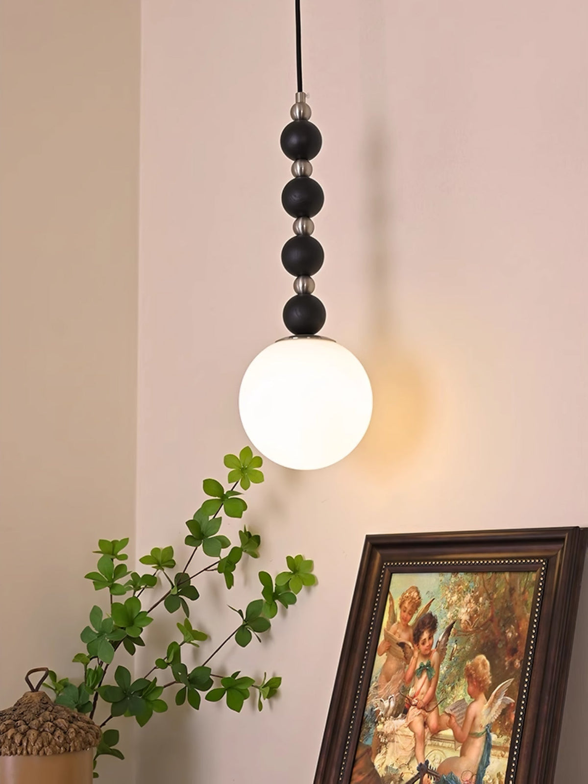 Suspension Hameau en bois et verre – vue 17