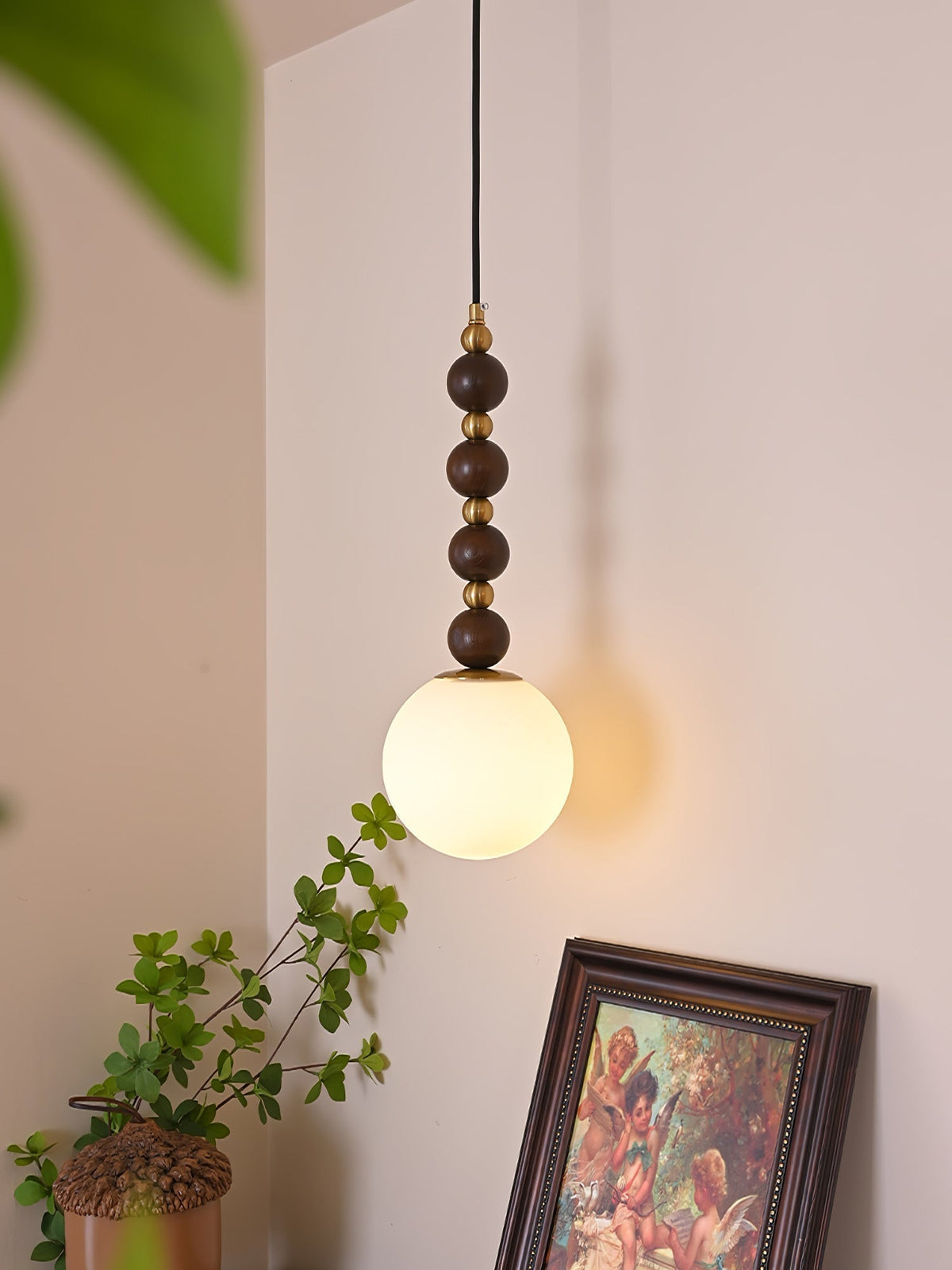 Suspension Hameau en bois et verre – vue 19