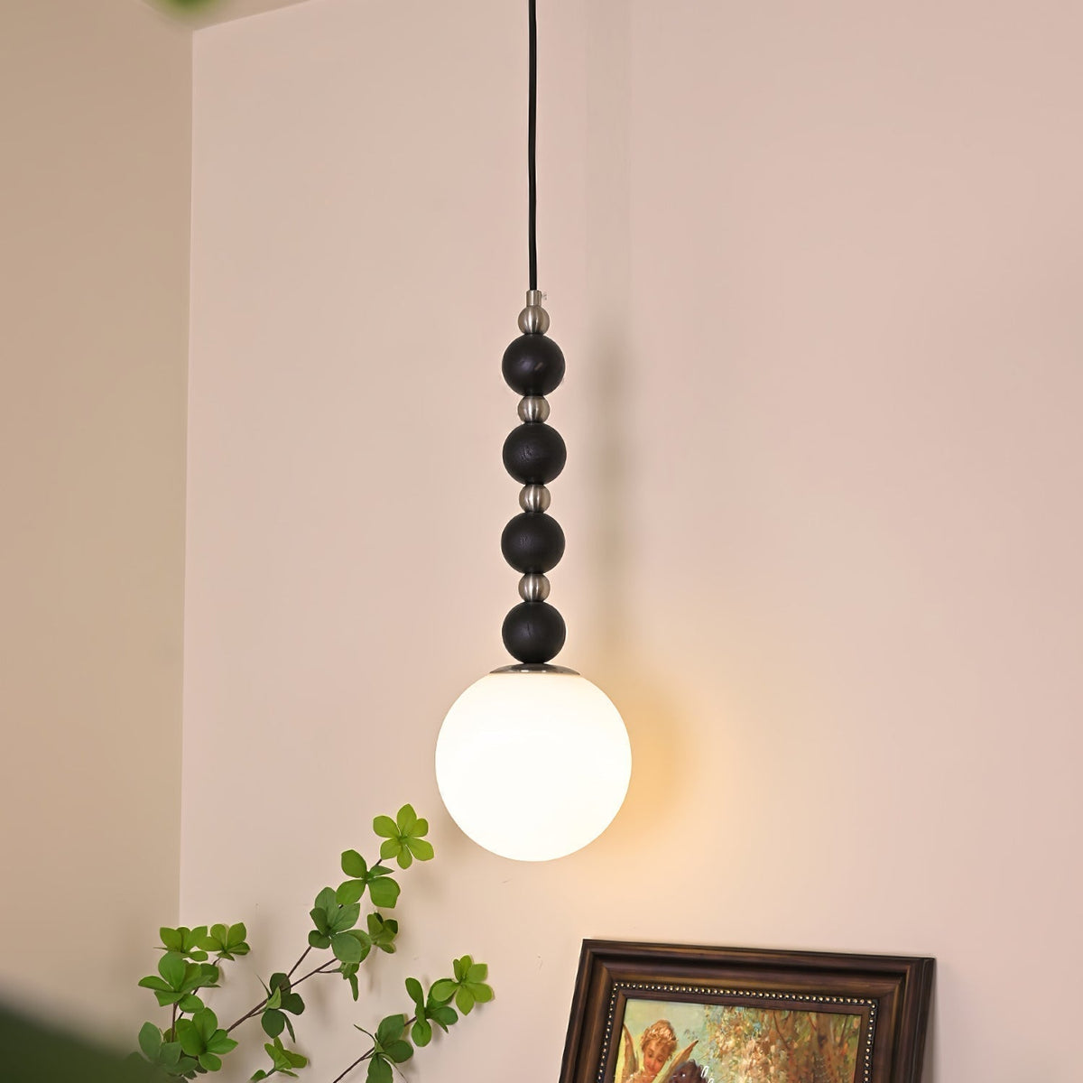 Suspension Hameau en bois et verre – vue 10