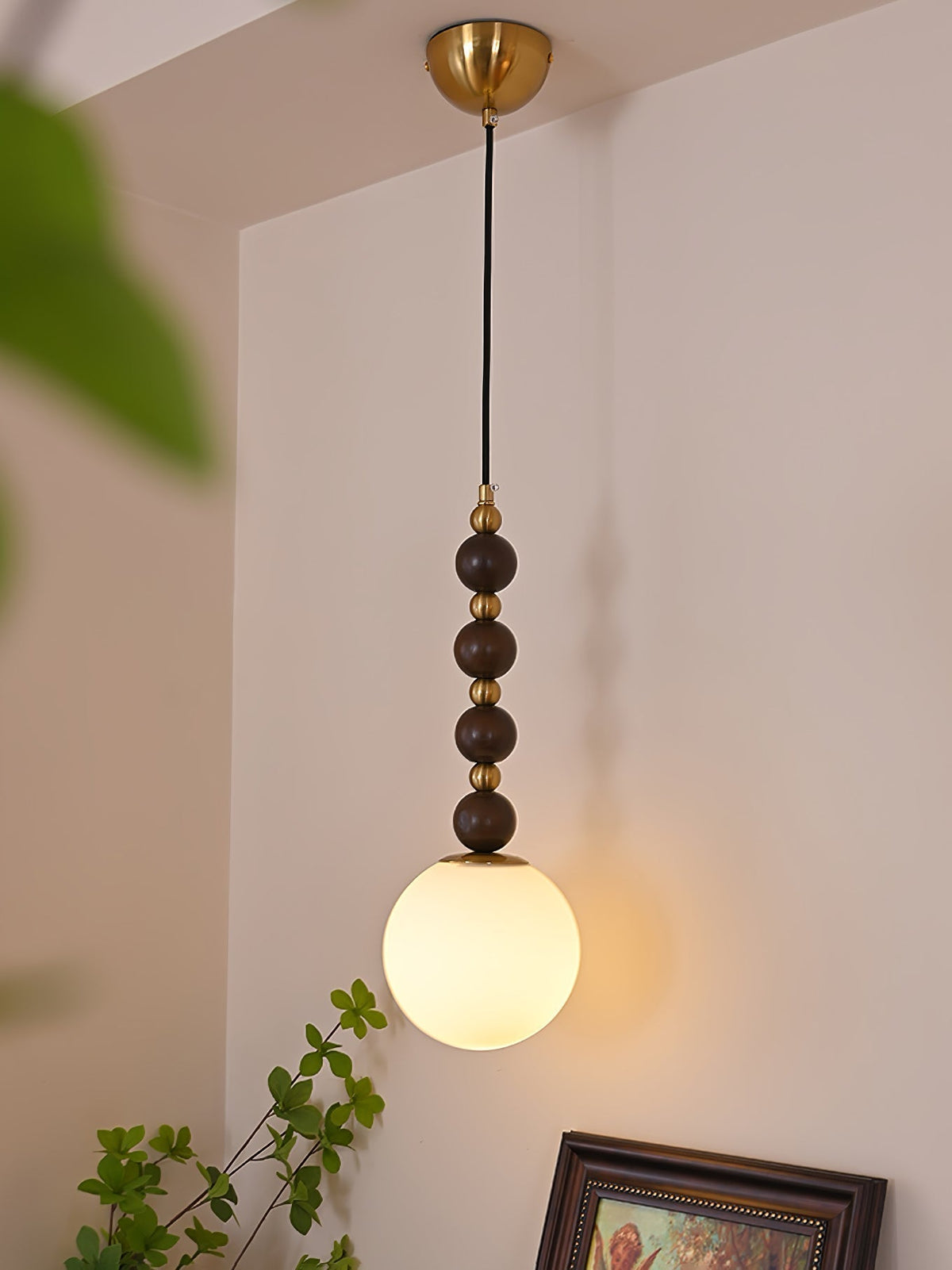 Suspension Hameau en bois et verre – vue 13