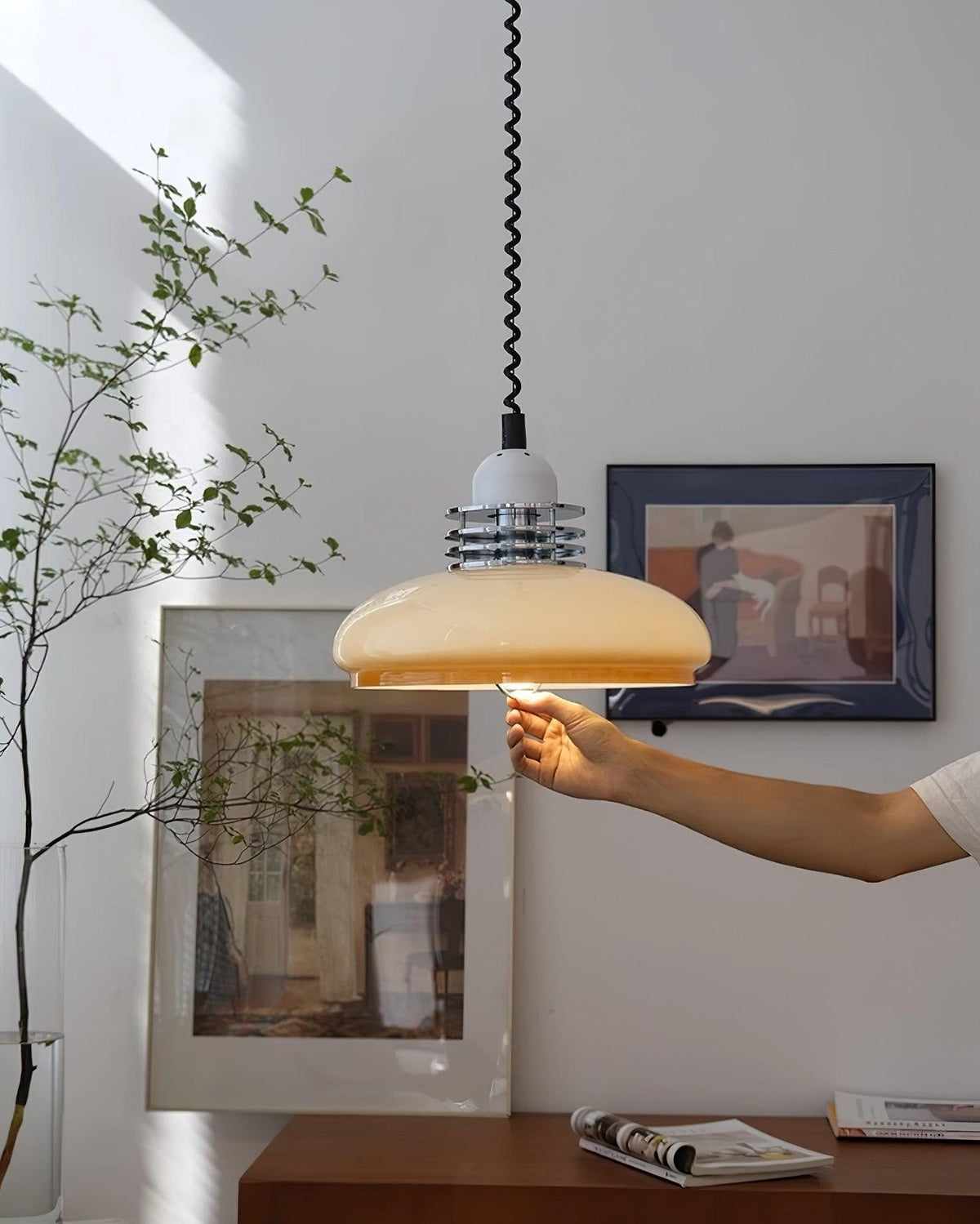 Suspension Bivouac en verre et métal – vue 37