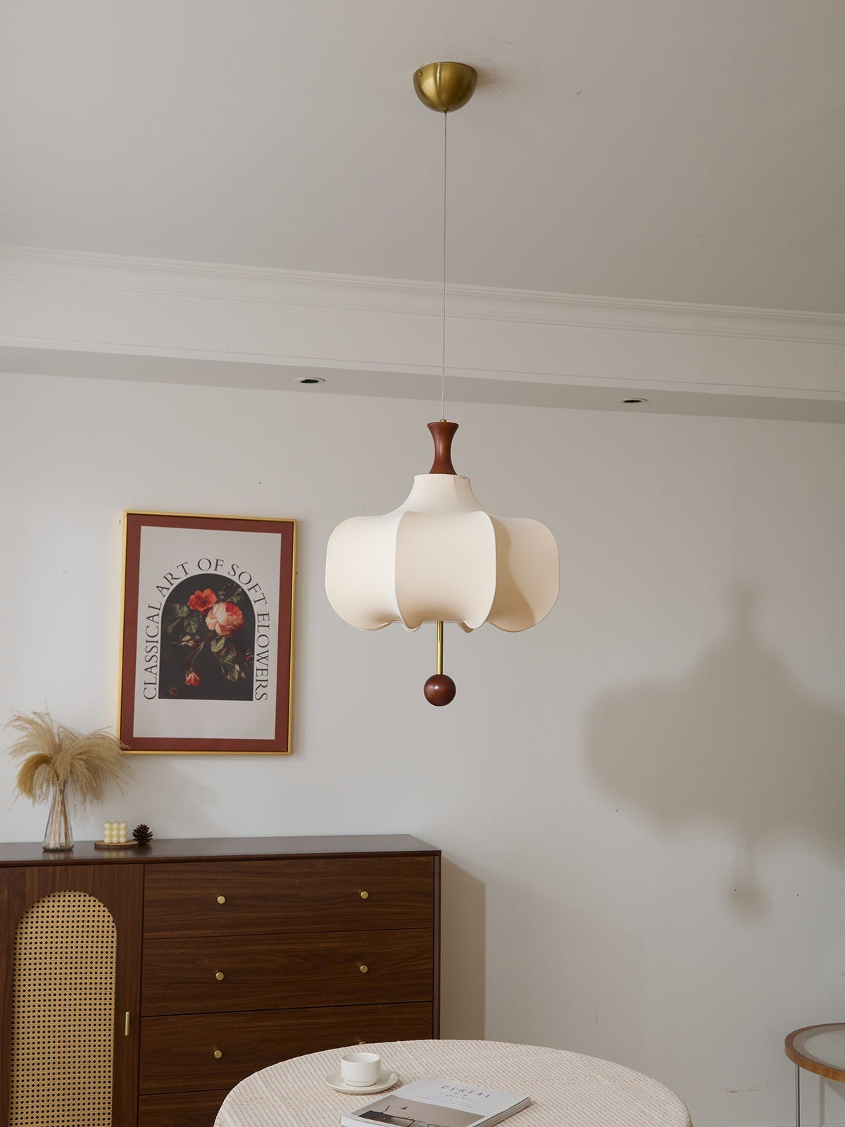 Suspension Tourterelle en bois et tissu – vue 10