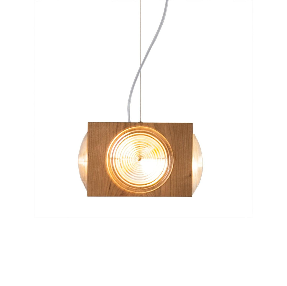 Suspension Aldebaran en bois et verre – vue 14