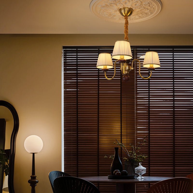 Lustre Havre en bois et tissu – vue 13