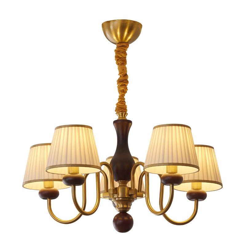 Lustre Havre en bois et tissu – vue 2