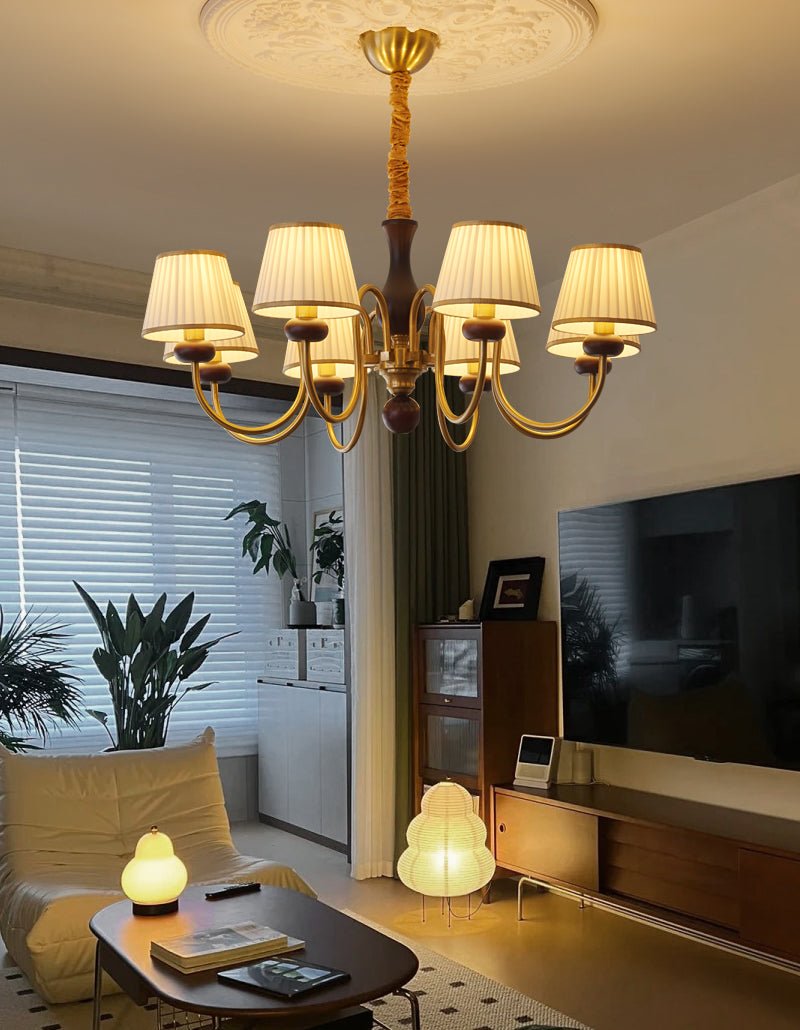 Lustre Havre en bois et tissu – vue 17