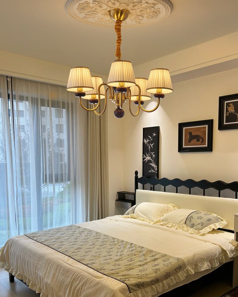 Lustre Havre en bois et tissu – vue 19