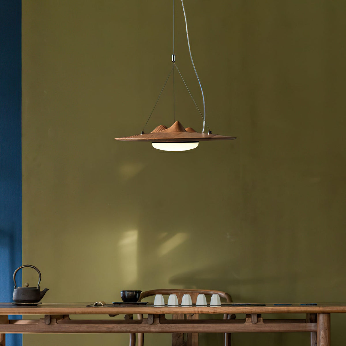 Suspension Ormeau en bois et métal – vue 9